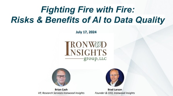 Presentation: Fighting Fire with Fire: Risks and Benefits of AI to Enhance Data Quality